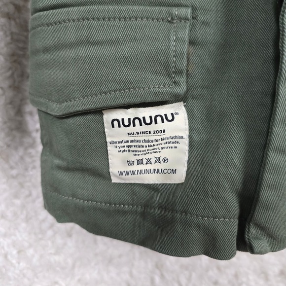 nununu Jacket Kids 3-4 Olive Green Sherpa Lined Control Freak Military Graphic - Picture 4 of 15